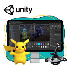 Мир игр на Unity 2D на популярном движке + AI-помощники - КИБЕРшкола программирования для детей, компьютерные курсы для школьников, начинающих и подростков - KIBERone г. Зюзино